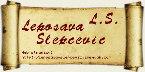 Leposava Slepčević vizit kartica